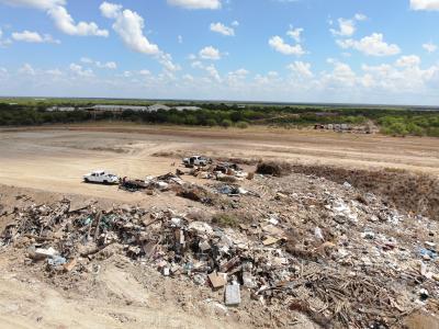 Aerial picture of landfill